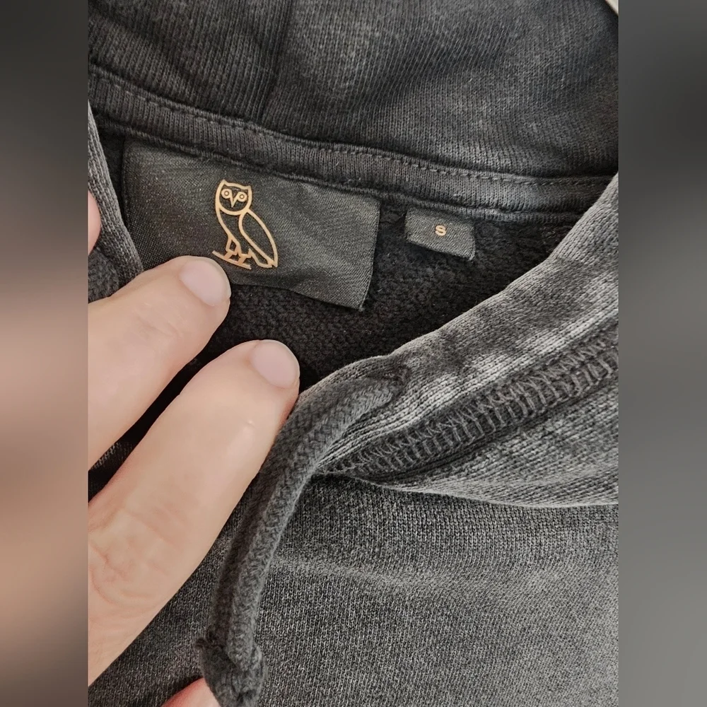 Ovo Mens Owl Black Hoodie .